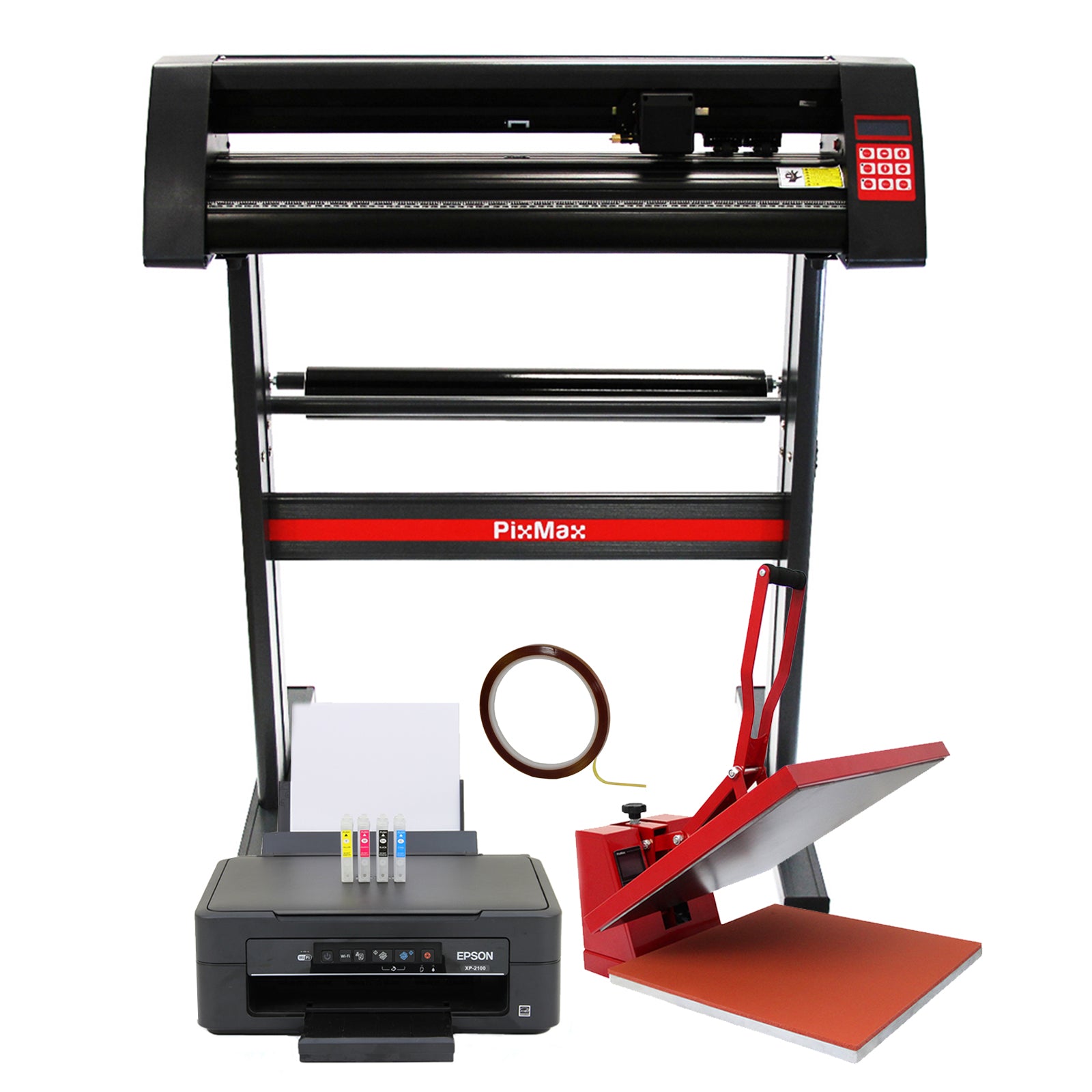 PixMax Pressa Caldo 50x50 + Plotter Vinile 720mm e Epson