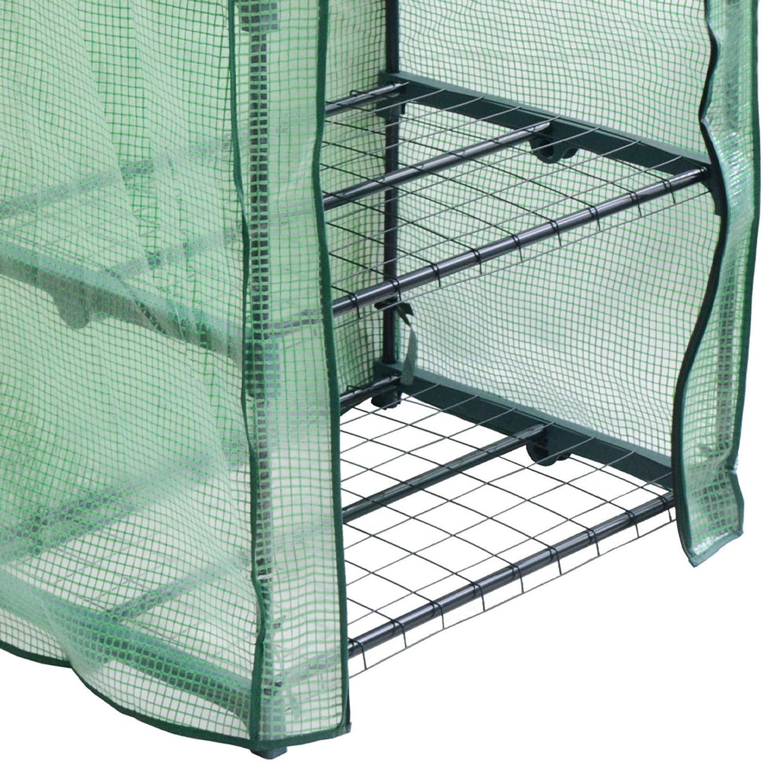 Q-Rax Deposito all'Aperto Mini Serra PE 69x49x162cm 4 Ripiani