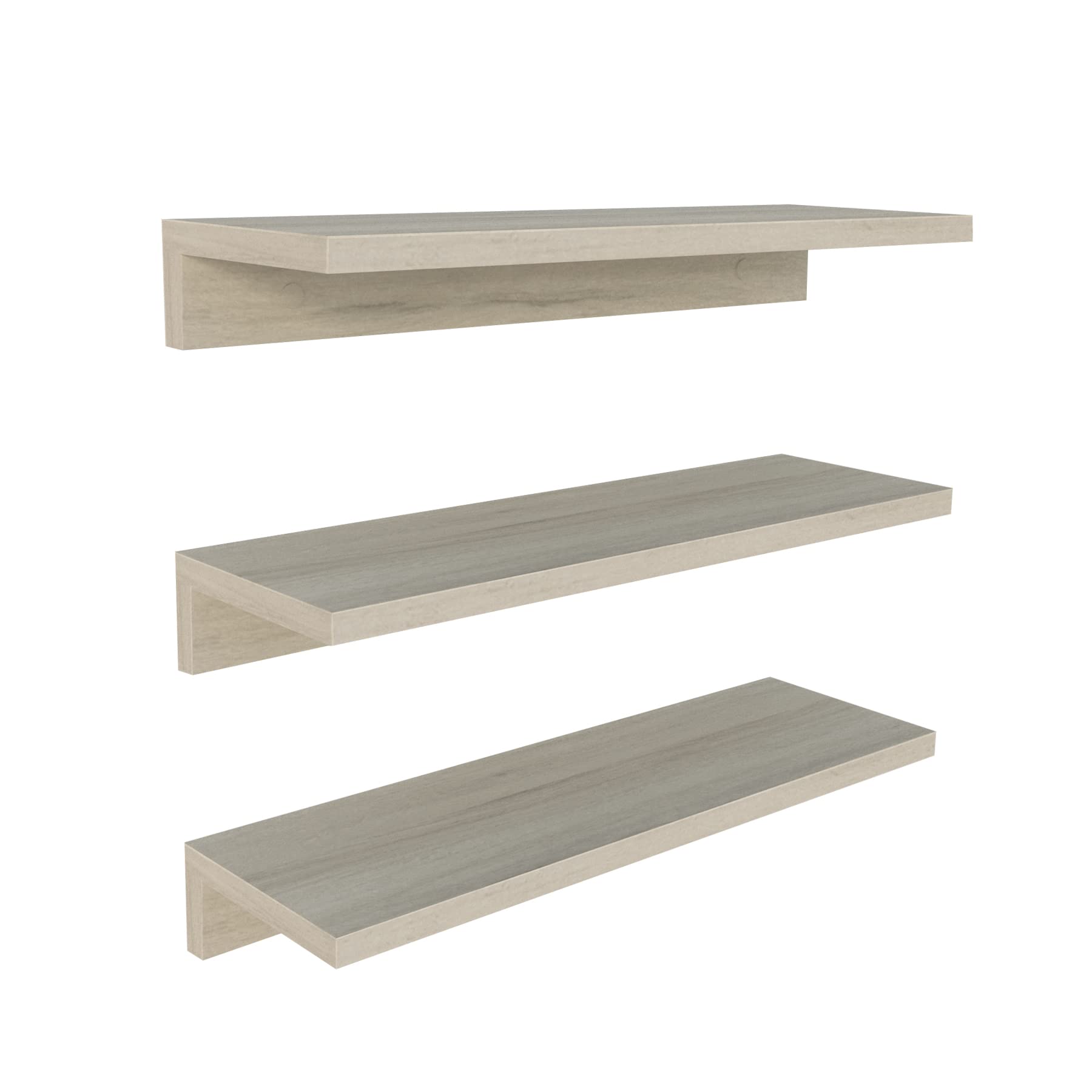 Henor Mensole set 3 mensole legno 55 cm quercia stel