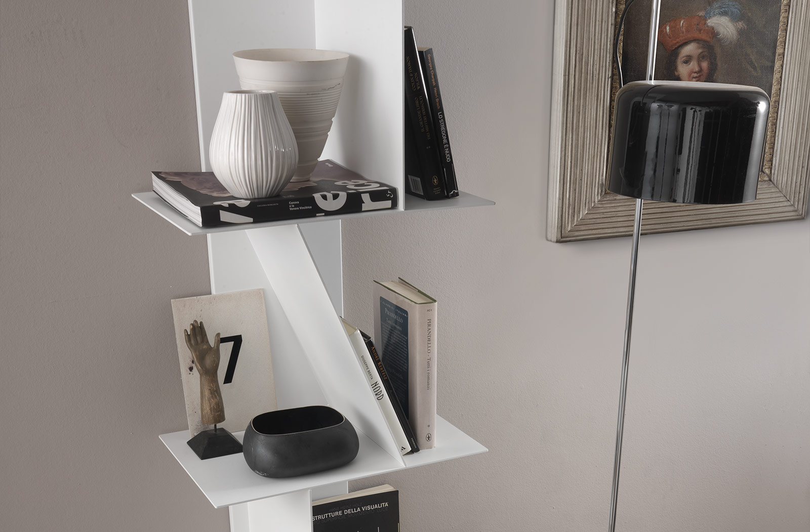 Siderio Giove Libreria Acciaio Design Fissa Pezzo Unico
