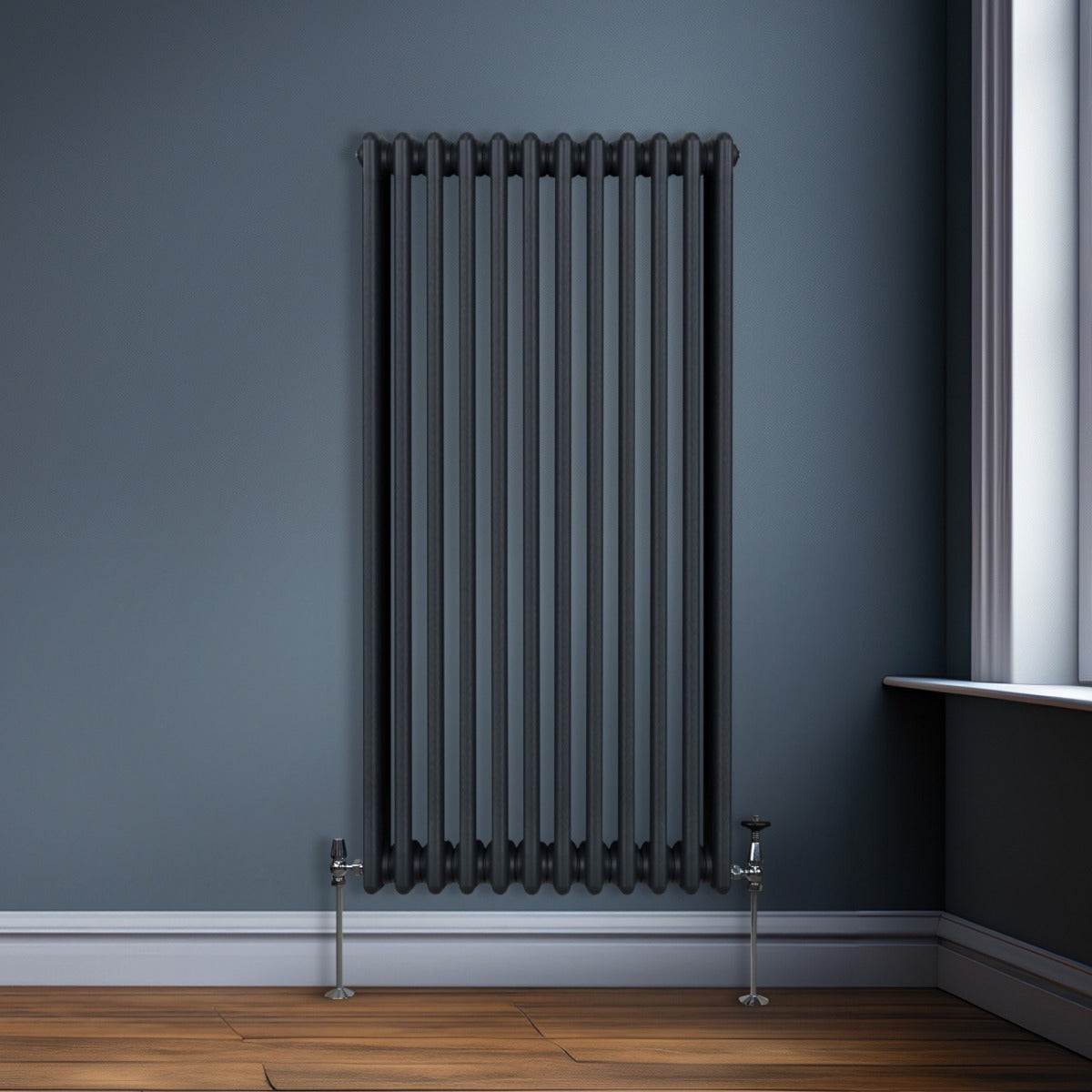 Q-Rax Radiatori Tradizionali Termosifone 1500x562 Grigio Antracite