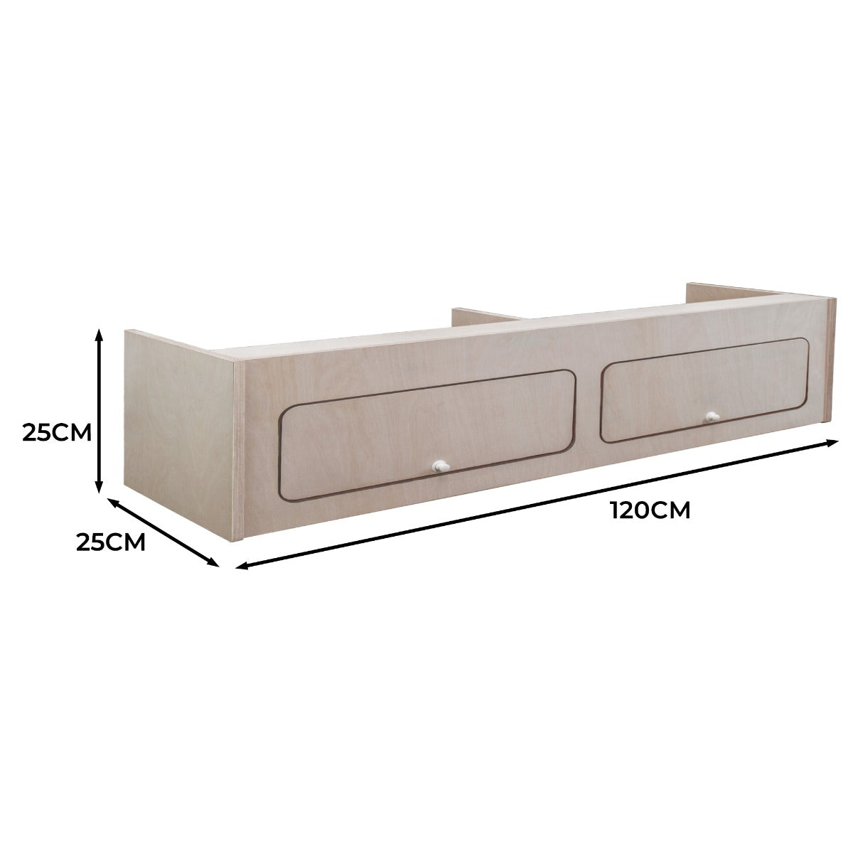 Q-Rax Accessori per la casa Armadio Pensile Camper 120 cm Legno
