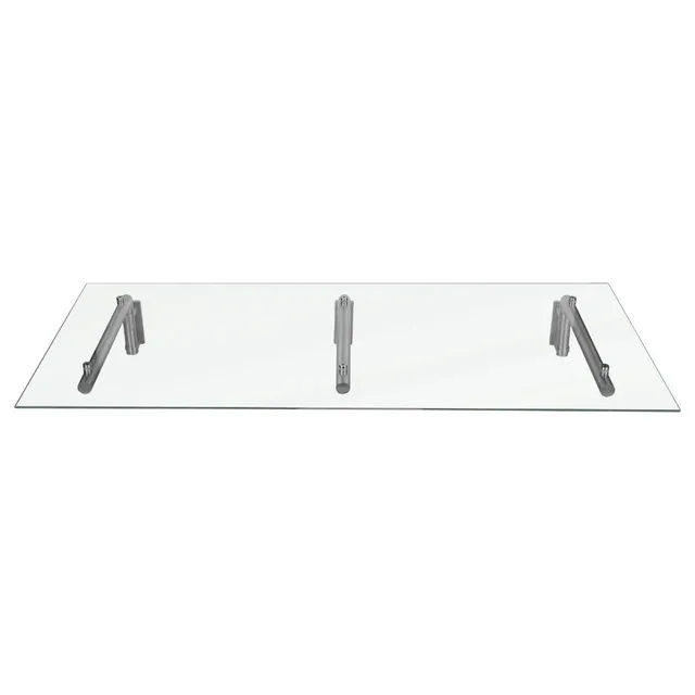 Q-Rax Deposito all'Aperto 180x80 pensilina vetro 8mm 3 staffe inox