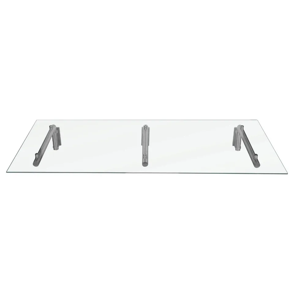 Q-Rax Deposito all'Aperto 180x80 pensilina vetro 8mm 3 staffe inox