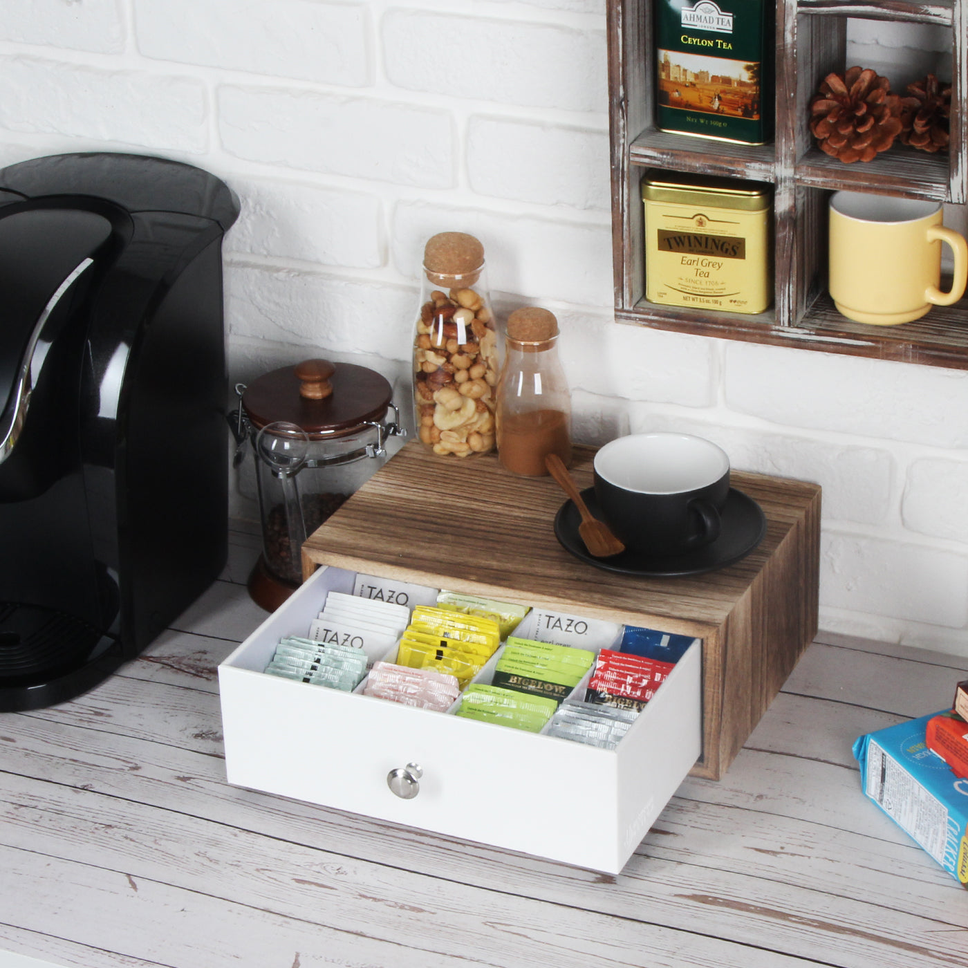 Jackcube Design Kitchen scatola portabustine tè legno 12 scomparti