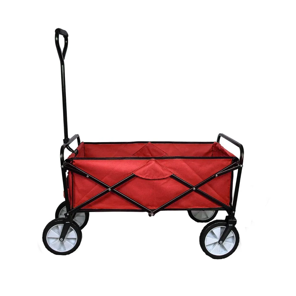 Q-Rax Carrello Giardinaggio Pieghevole Rosso 70kg