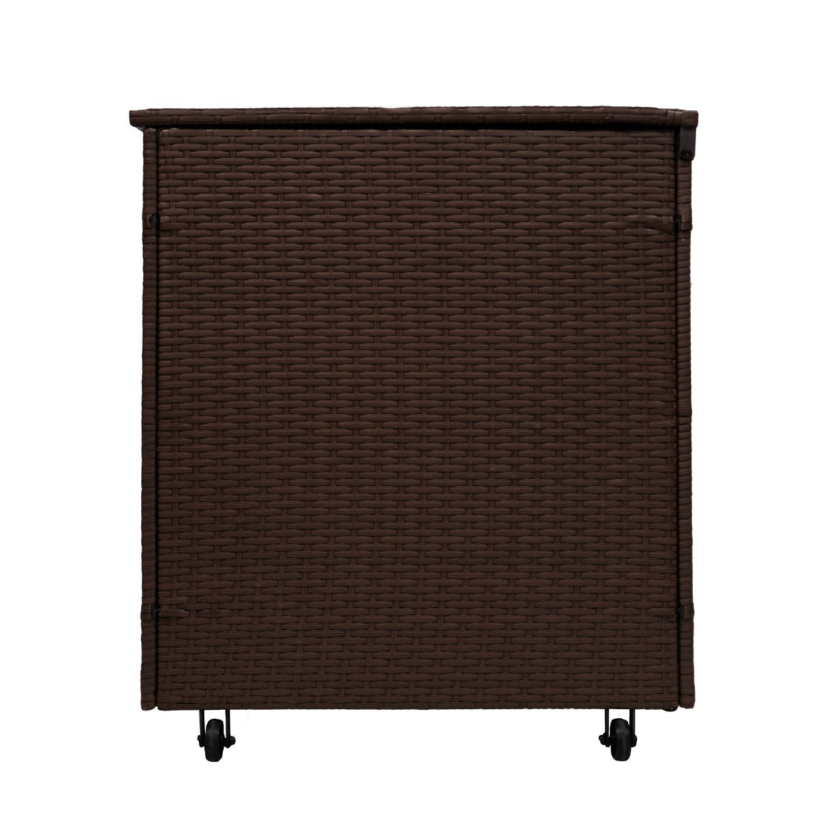 Q-Rax Mobili da Esterno Set Rattan 9 Posti Marrone con Box