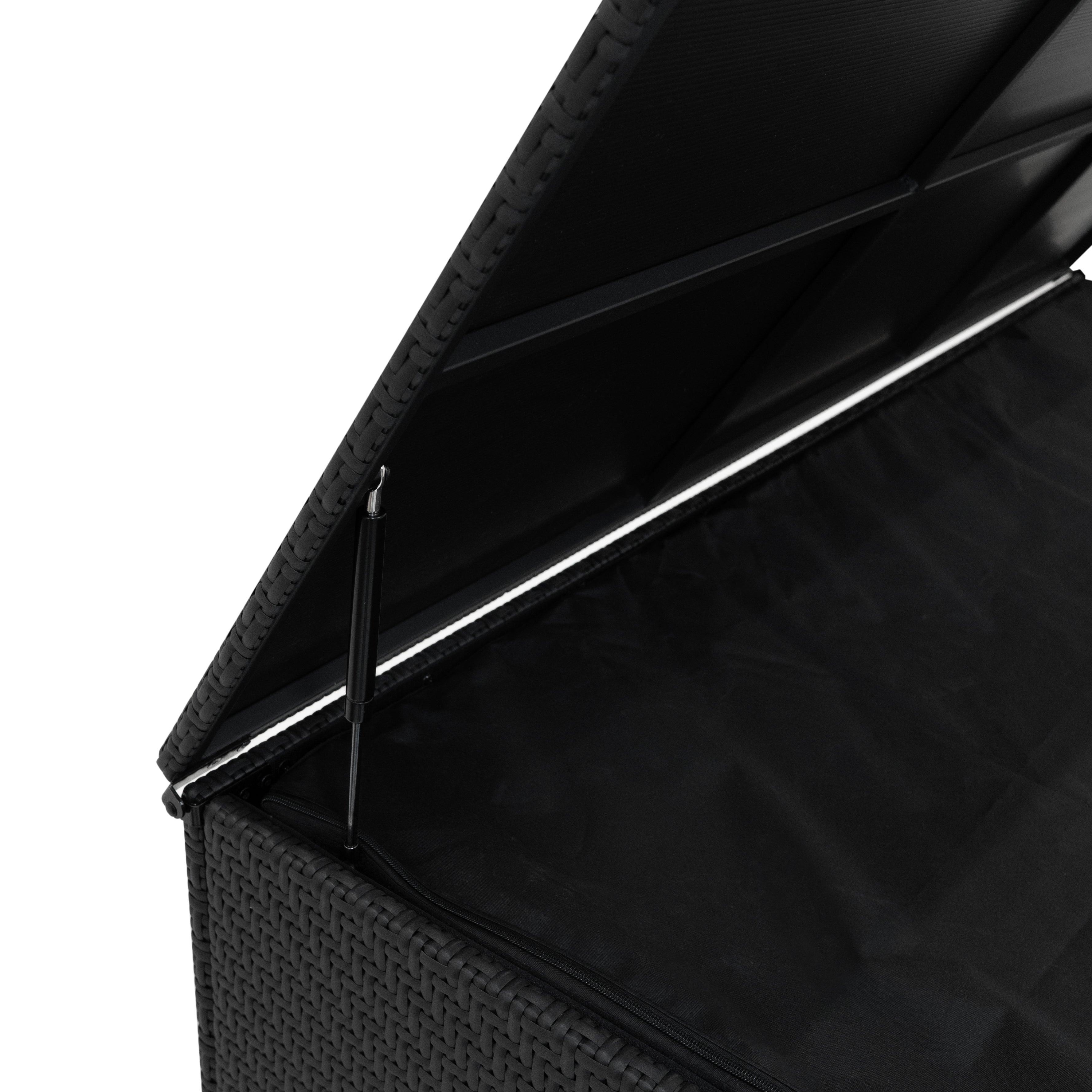 Q-Rax Baule Rattan Nero 700L Contenitore Esterno Impermeabile