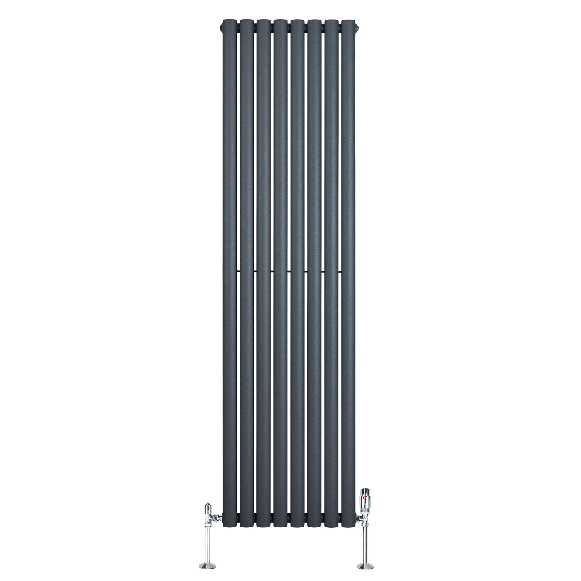 Q-Rax Radiatore Colonna 1800x480 Termosifone Antracite Valvole