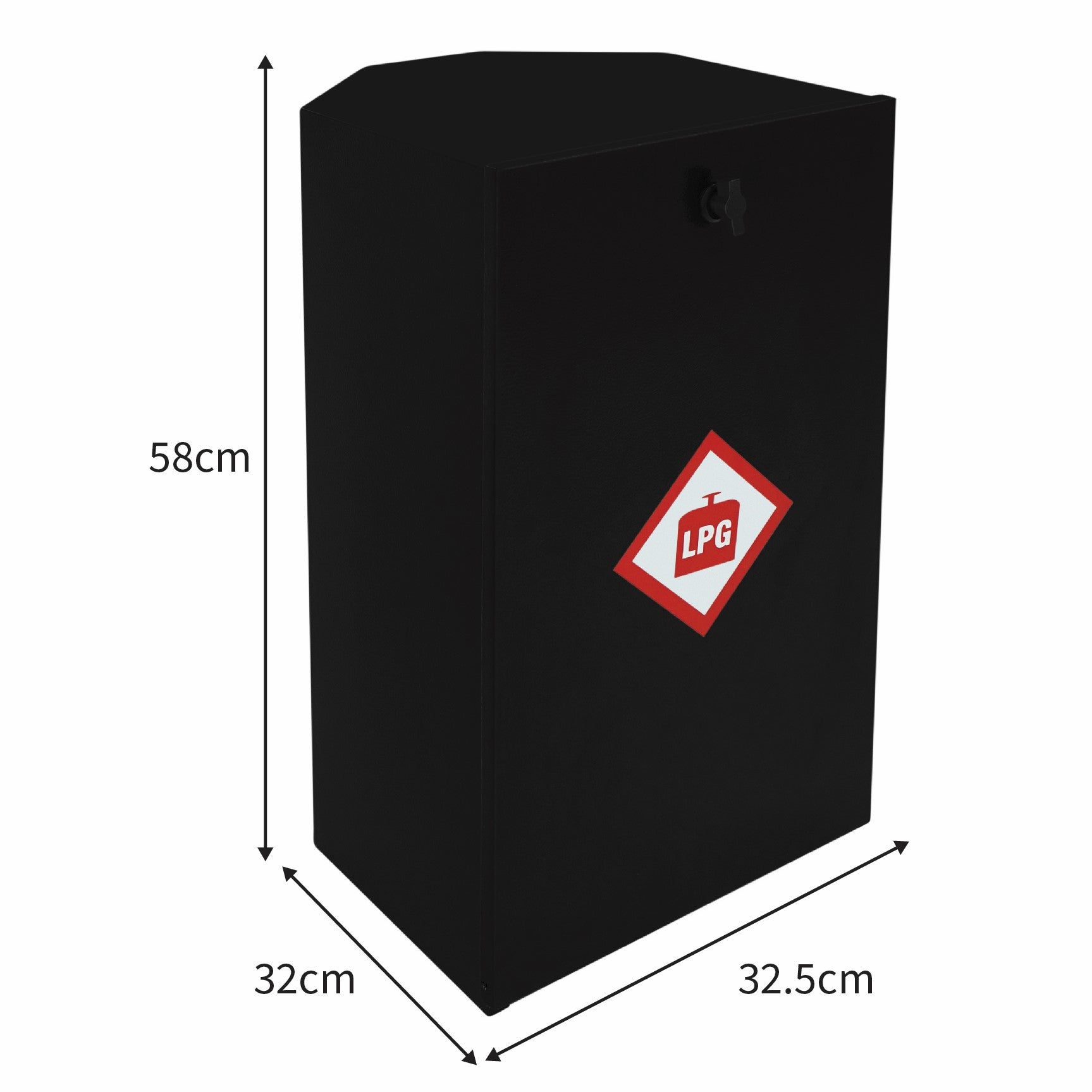 Q-Rax Armadietto Bombole Gas 6 kg Acciaio per Camper