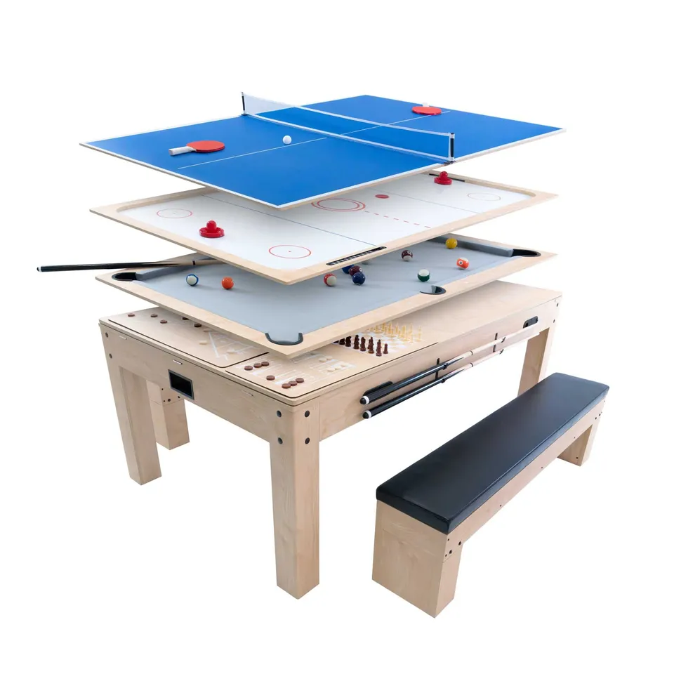 Q-Rax Accessori per la casa tavolo giochi 7-in-1 beige 213cm