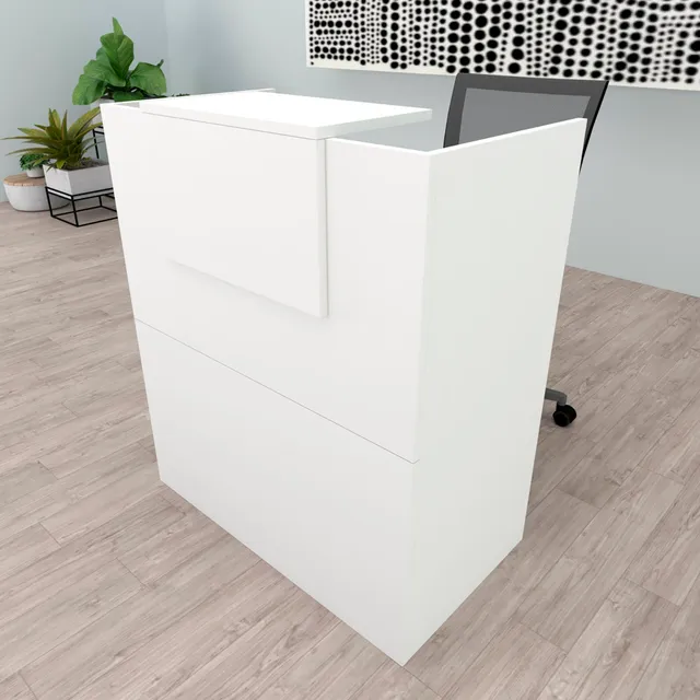 Henor Oja Bancone Reception 90 cm Bianco Ignifugo 107 cm