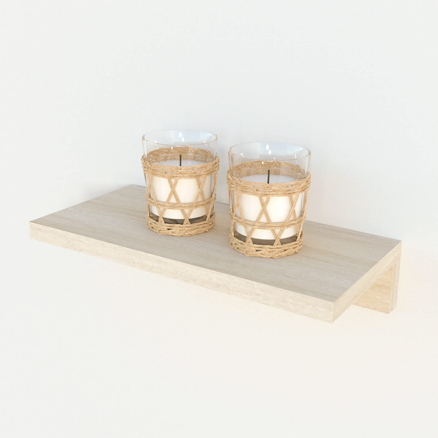Henor Set 3 mensole legno 35x17 cm quercia Stel