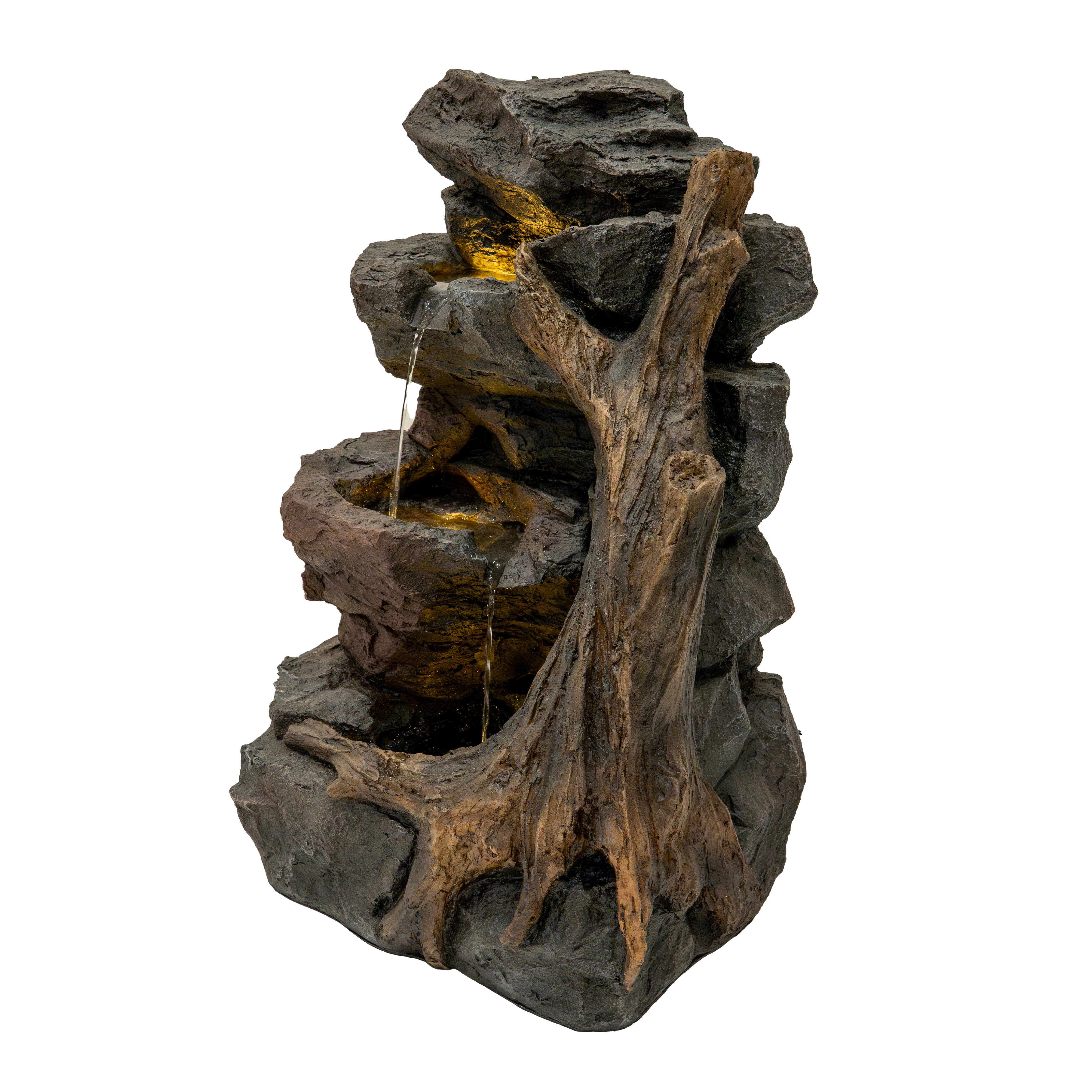 Q-Rax Willow Springs Fontana Elettrica Cascata Pietra