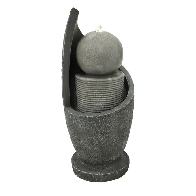 Q-Rax Zen Cascade Fontana Acqua Elettrica LED Sfera Giardino