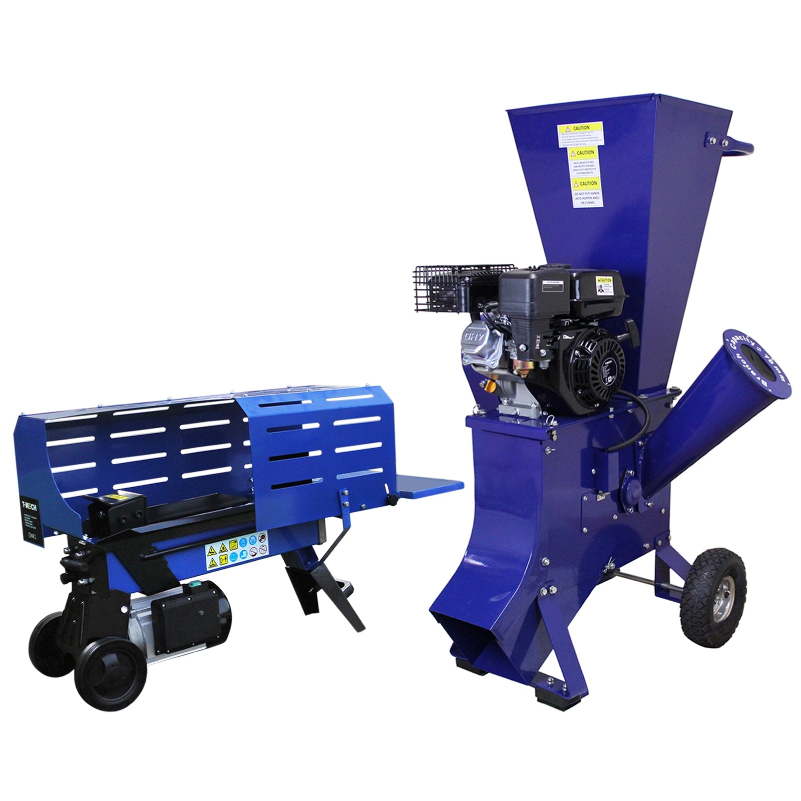 Q-Rax Commercio spaccalegna 5T 370mm + cippatrice 6.5HP