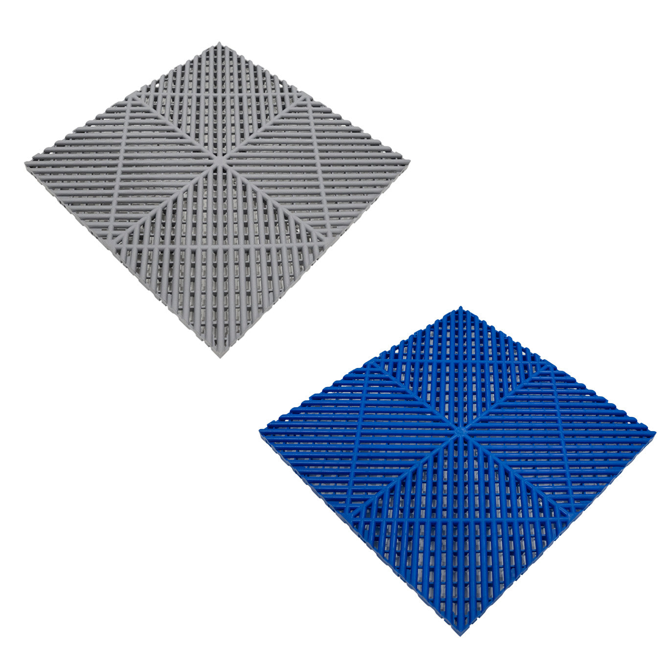 Q-Rax Piastrelle Ventilate Garage 36mq + 2 Luci LED Grigio Blu