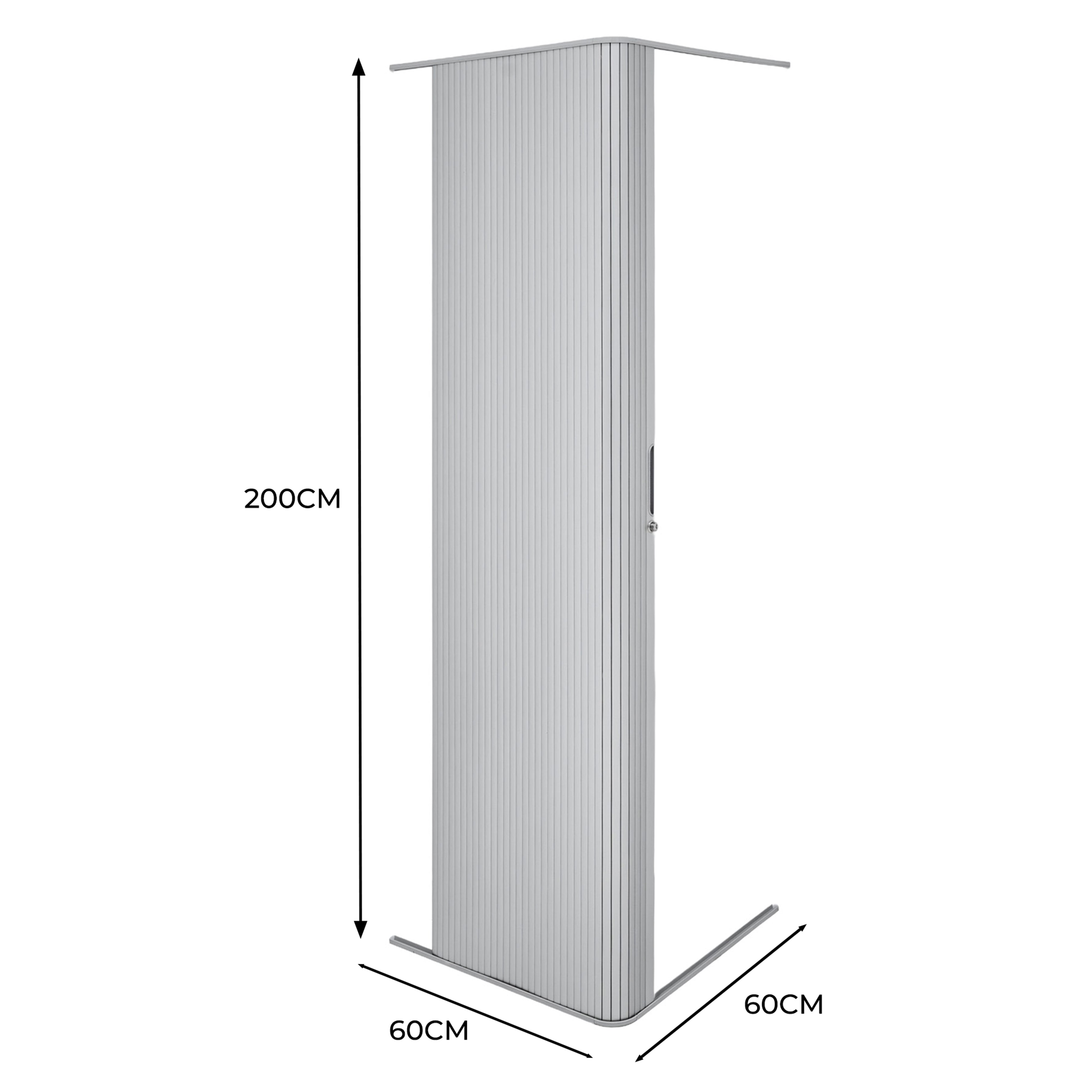 Q-Rax Porta a Soffietto Doccia Grigia 200x60cm Camper