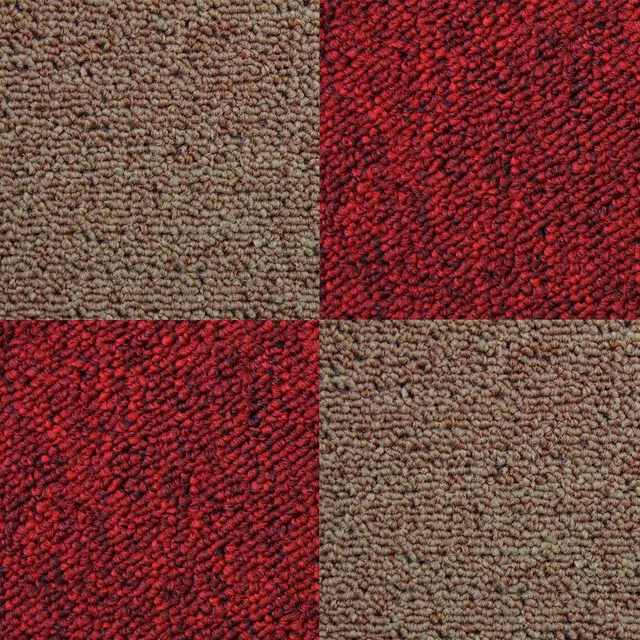Q-Rax Accessori Casa 40 Mattonelle Moquette 10mq Sabbia Rosso