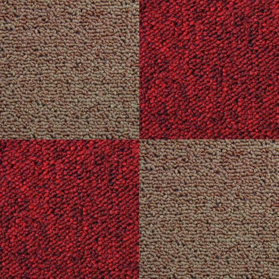 Q-Rax Accessori Casa 40 Mattonelle Moquette 10mq Sabbia Rosso