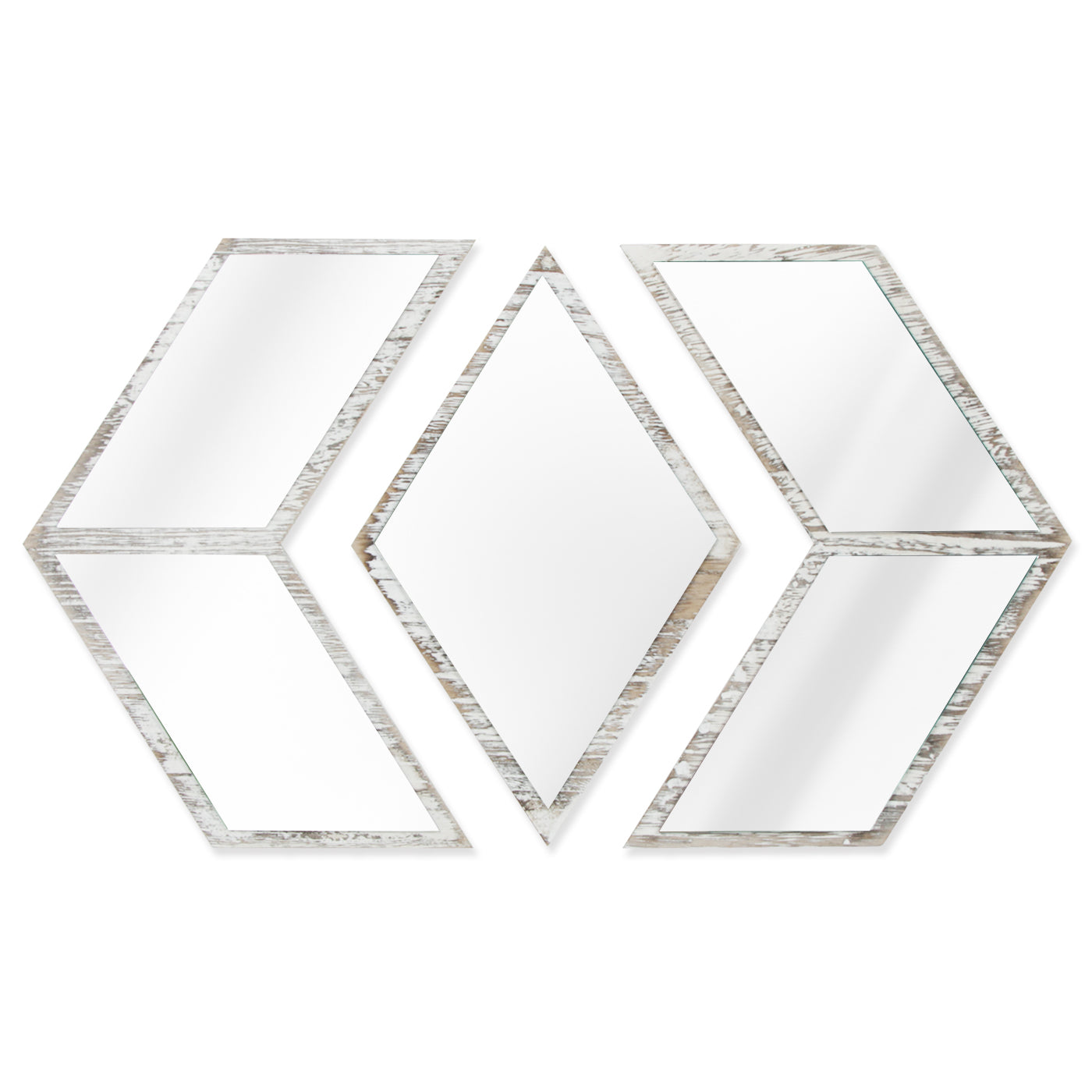 Jackcube Design Wall Décor set 3 specchi decorativi boho da parete