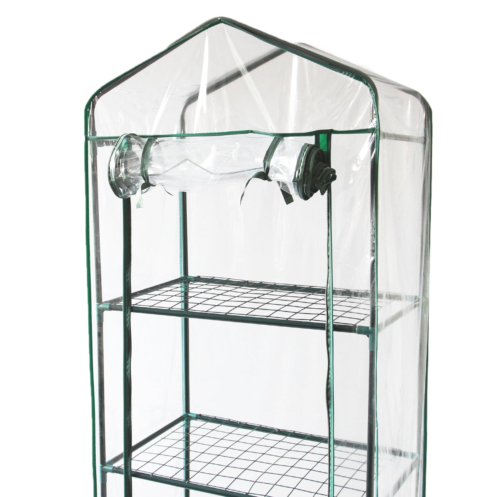 Q-Rax Mini Serra PVC 59x39x160 cm 4 Ripiani Verde
