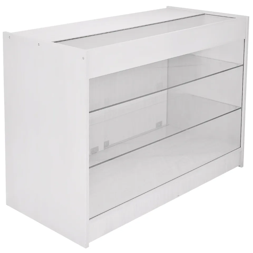 Q-Rax K1200 Bancone Espositore Negozio 120cm Bianco Brillante