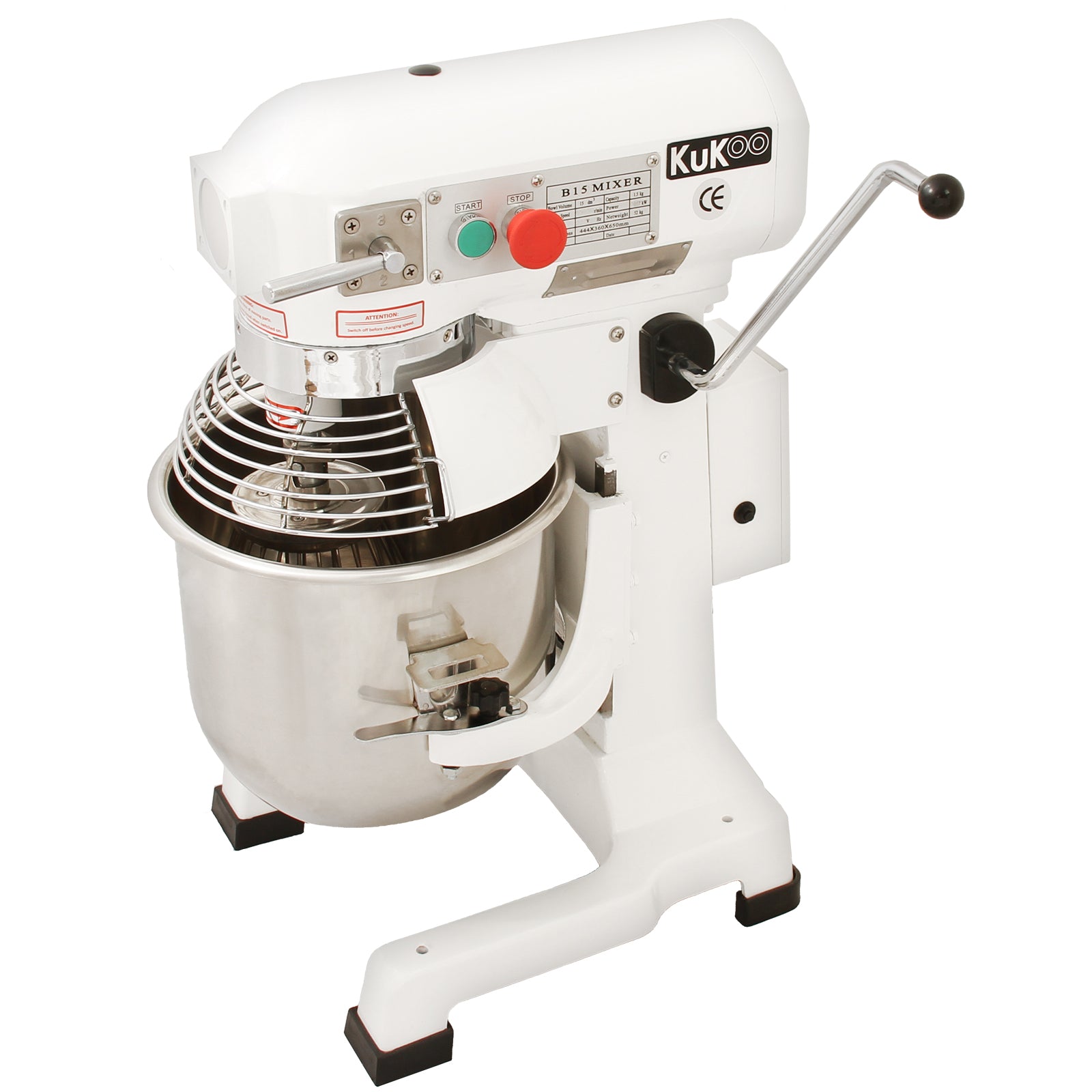 Q-Rax Robot Multifunzione 15 Litri 550W 3 Velocità Inox