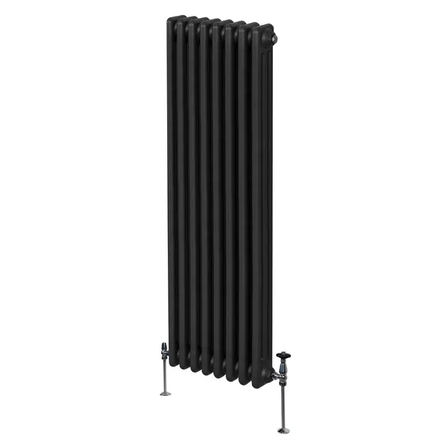 Q-Rax Radiatori Tradizionali 1800x382 mm Termosifone Nero 3 Colonne