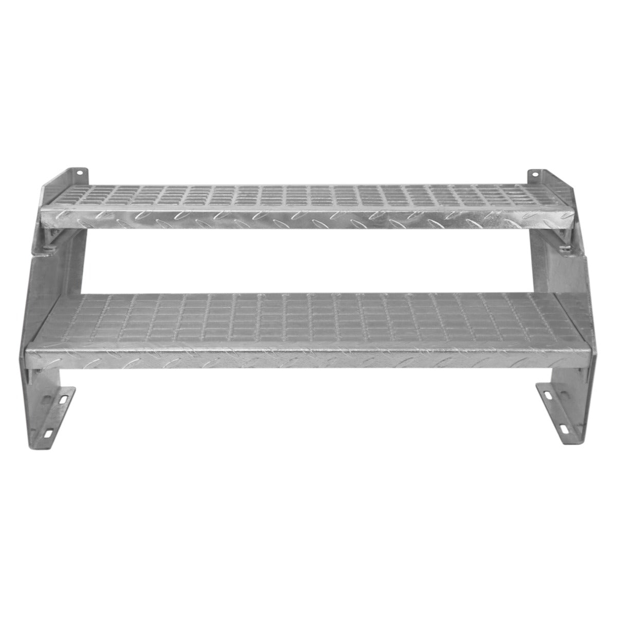 Q-Rax Scala Zincata 2 Gradini Regolabile 900mm Acciaio