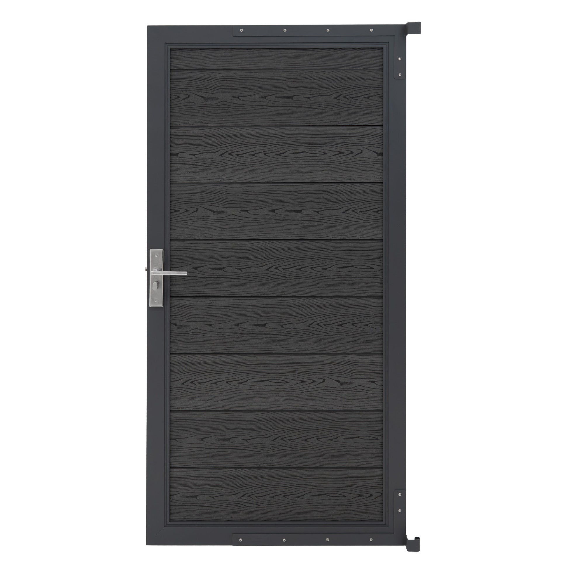 Q-Rax Cancello Giardino Ecolegno Grigio 180x90cm Serratura