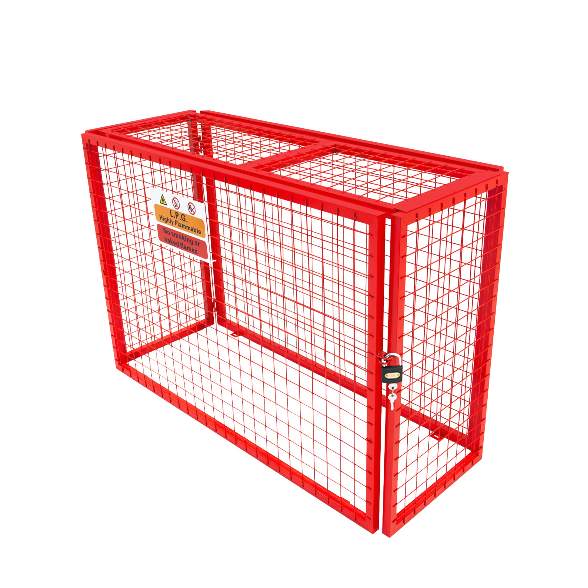 Q-Rax gabbia rete pieghevole bombole gas 100x140x50cm