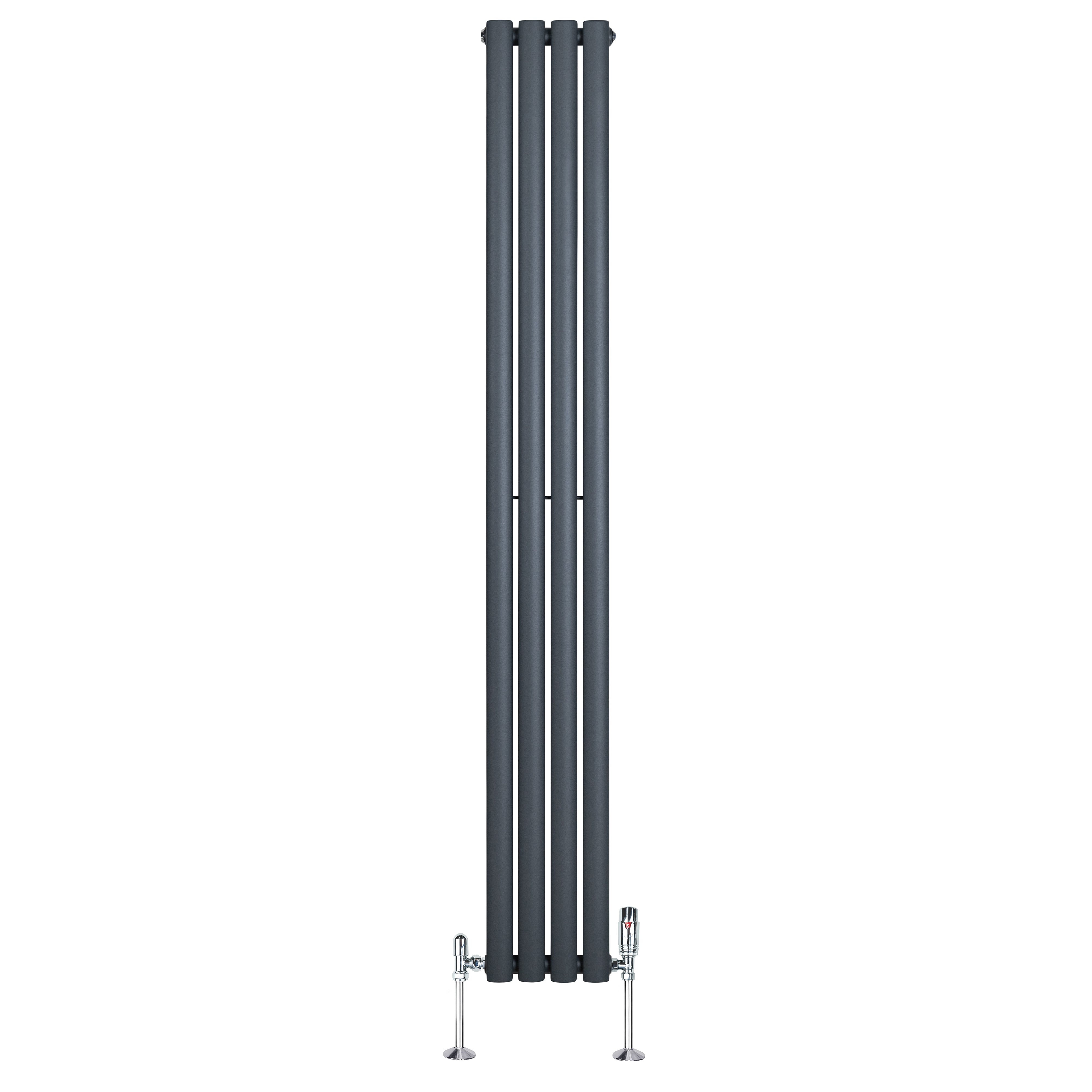 Q-Rax Radiatori Tradizionali 1800x240 Radiatore Antracite Valvole