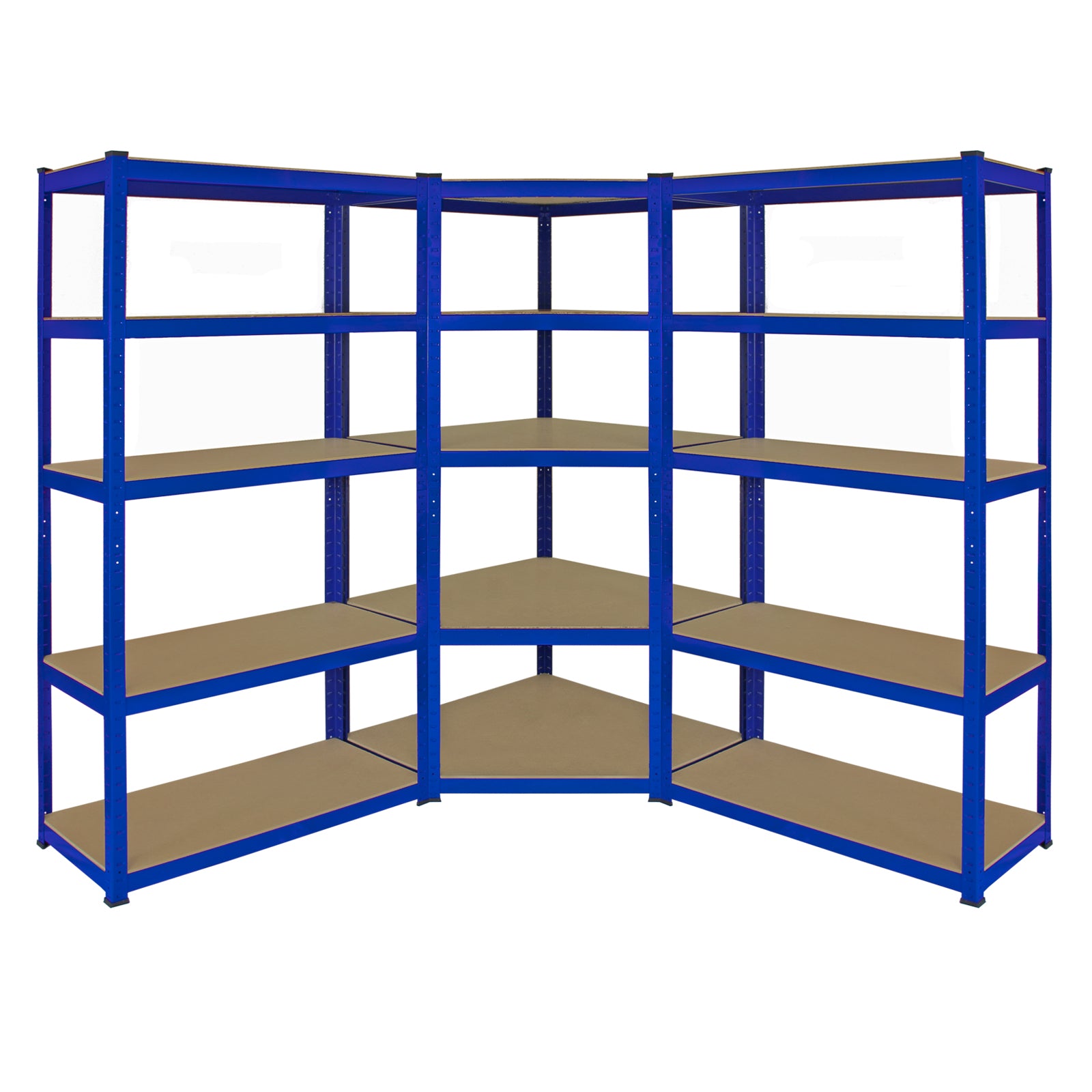 Q-Rax Set 3 Scaffali T-Rax Blu 90cm Angolo+2 Portata 280kg