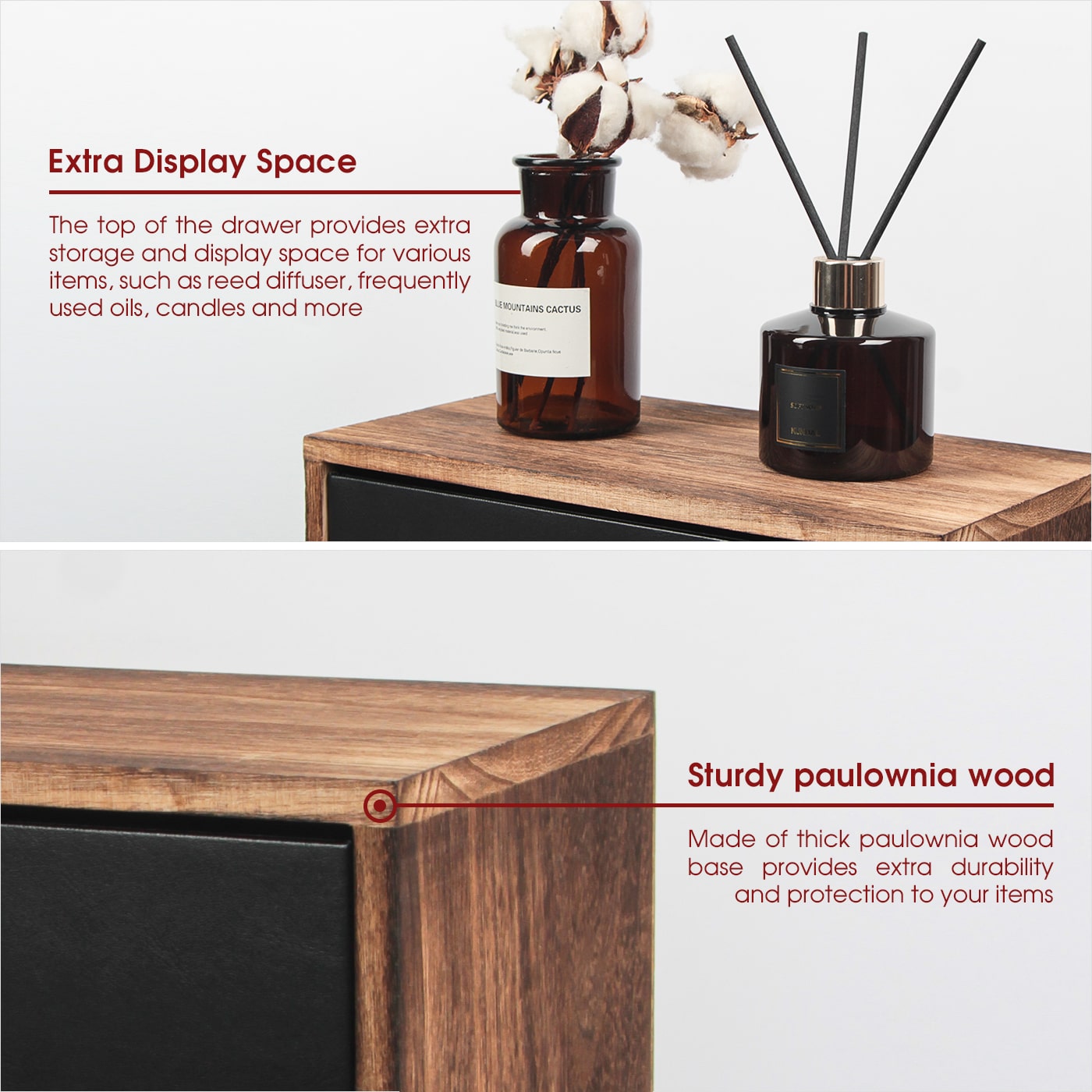 Jackcube Design Makeup Organizer Oli Essenziali Nero 3 Cassetti
