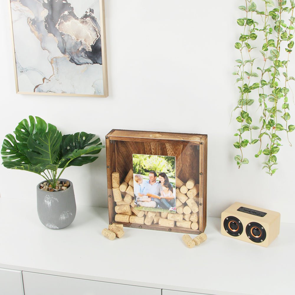 Jackcube Design Wall Décor Quadro Portatappi Vino Legno Rustico