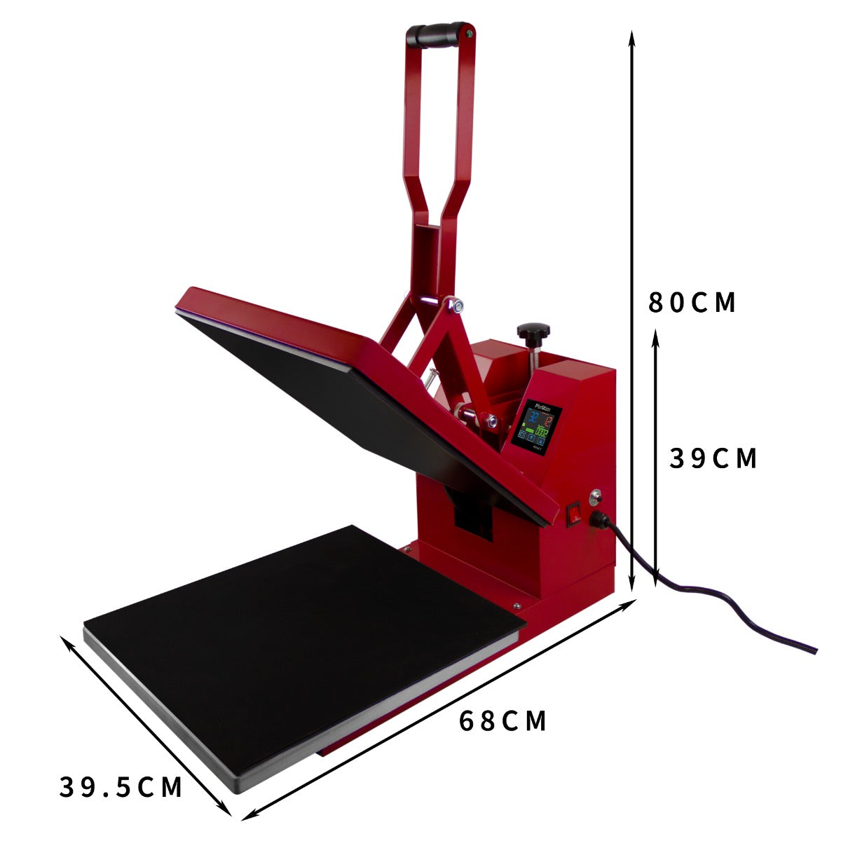 PixMax Pressa a Caldo Rossa 38x38 cm + Plotter 135 cm Bundle