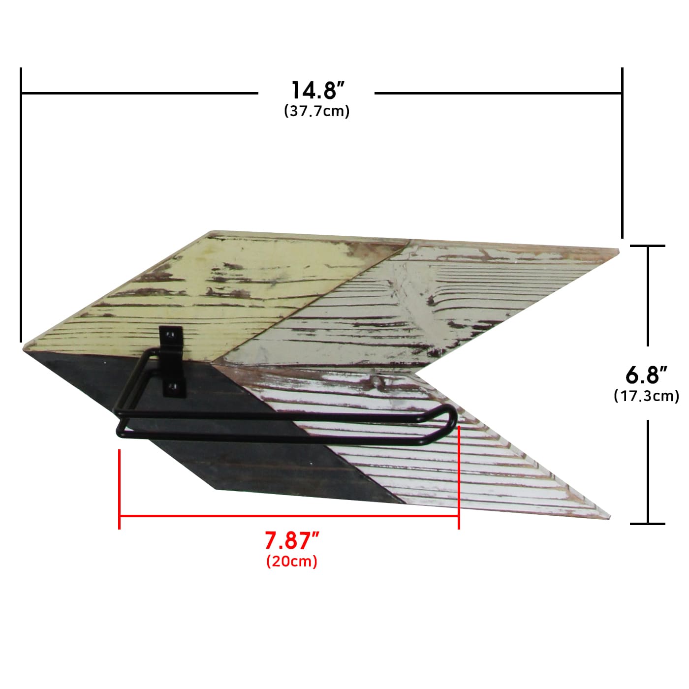 JackCube Design Bathroom Portacarta Igienica Freccia Legno 3 Pezzi