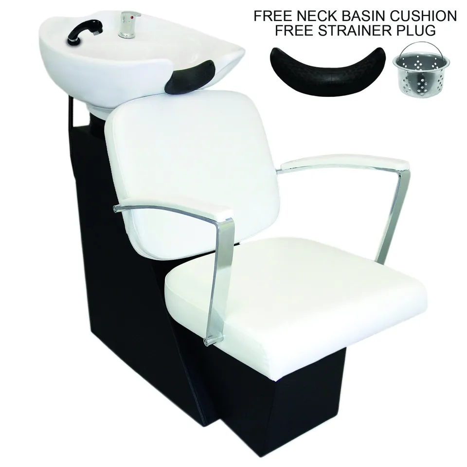 Q-Rax Poltrona Parrucchiere Shampoo Bianco Lavello Ceramica 150 kg