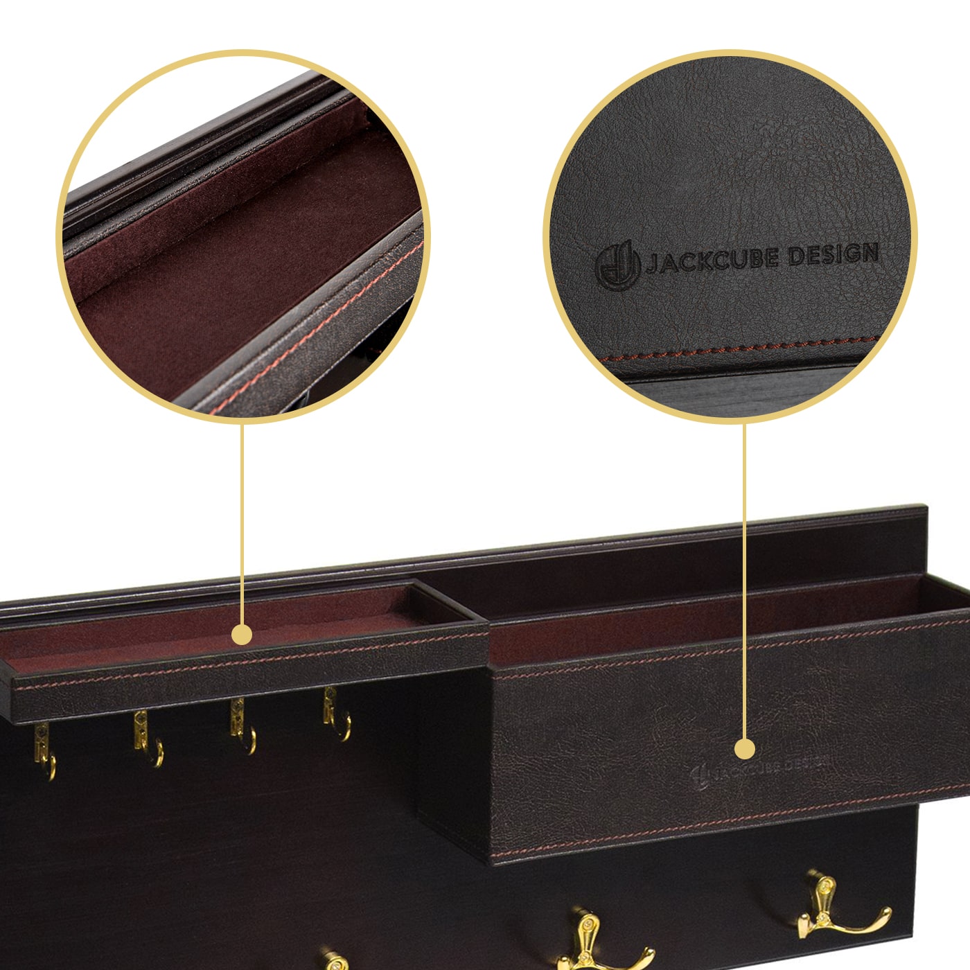 Jackcube Design Entryway Appendiabiti Parete 12 Ganci Legno