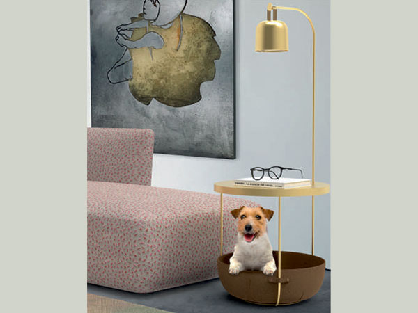 Officinanove Birba coffee table acciaio cesta cuoio