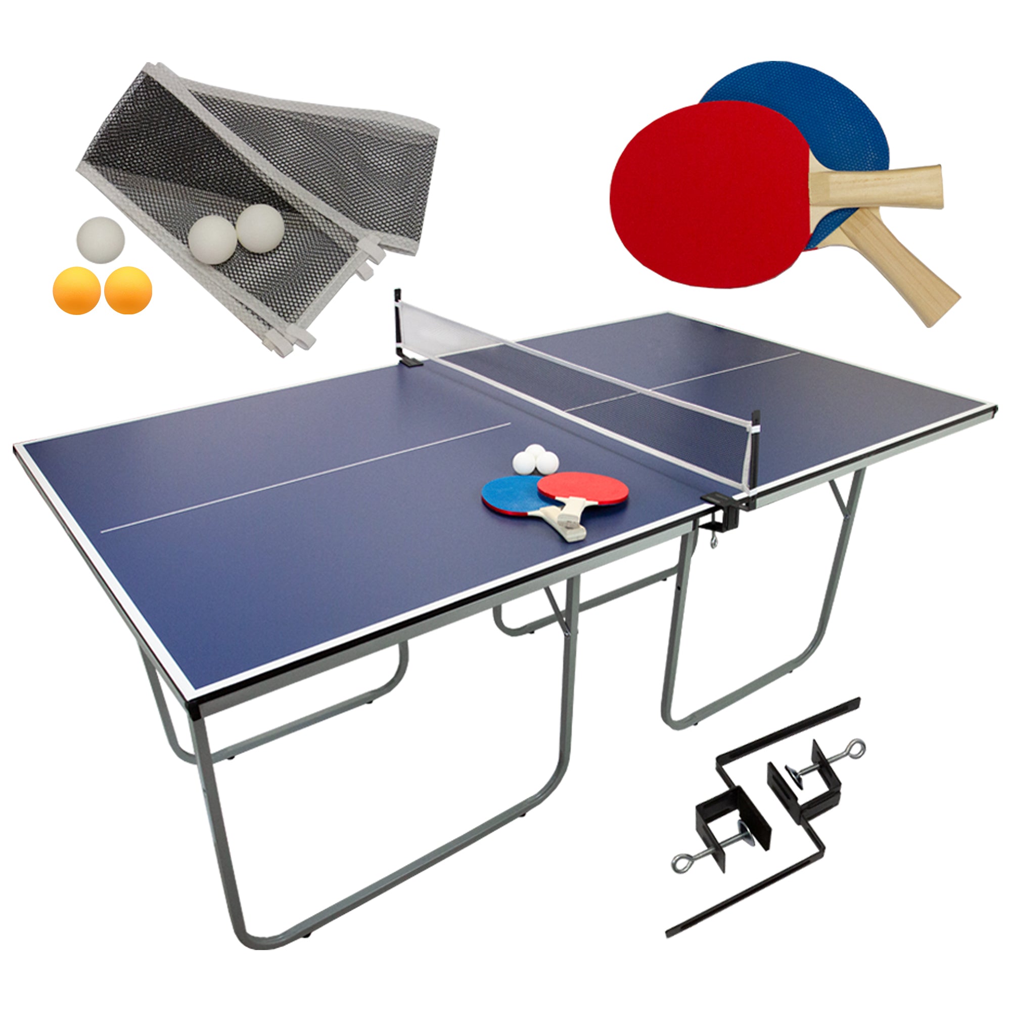 Q-Rax Tavolo ping pong pieghevole MDF con accessori