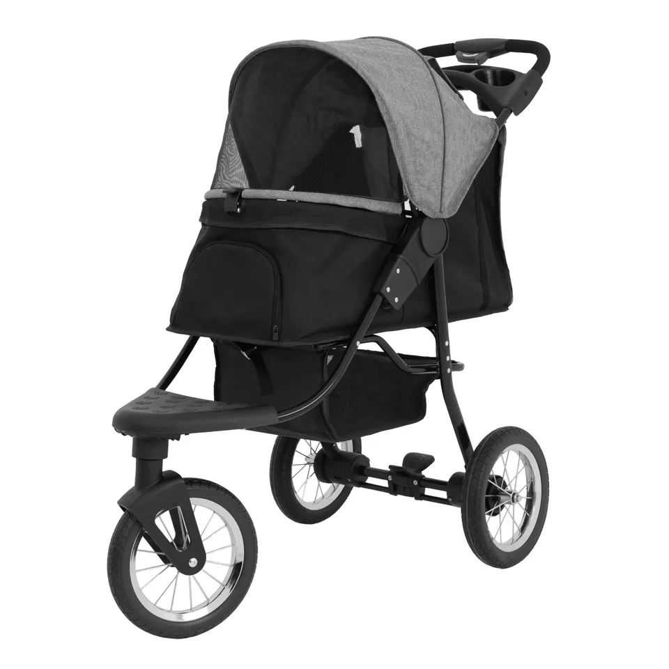 Q-Rax Accessori Casa Passeggino Jogger Animali 3 Ruote Grigio