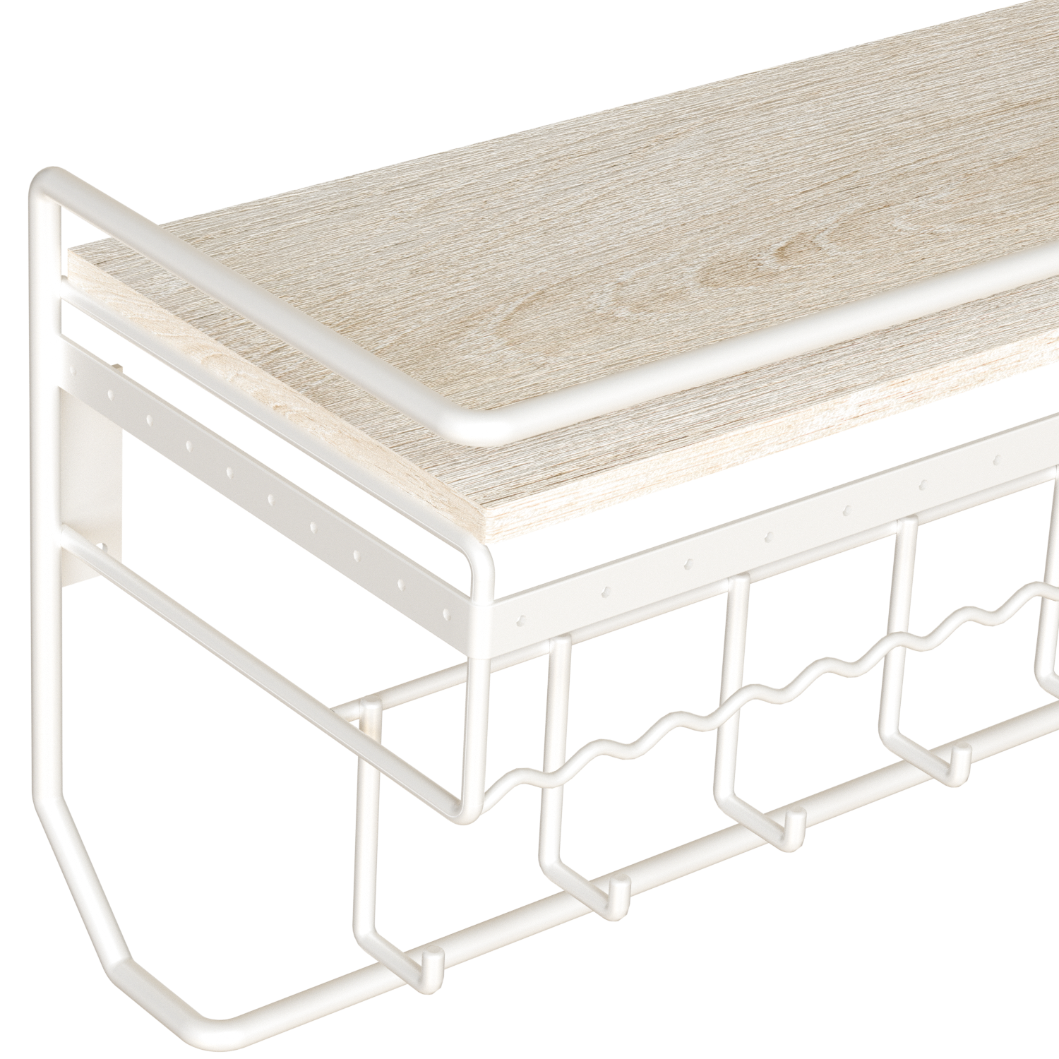 Jackcube Design Makeup portagioie parete 9 ganci legno bianco