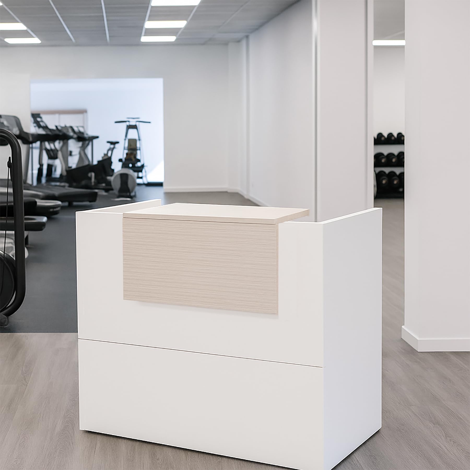 Henor Banchi bancone OJA 80x50x107 cm bianco quercia Stel