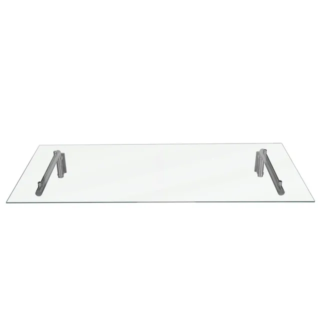 Q-Rax Deposito all'Aperto Pensilina Vetro 120x80 cm Inox 8 mm