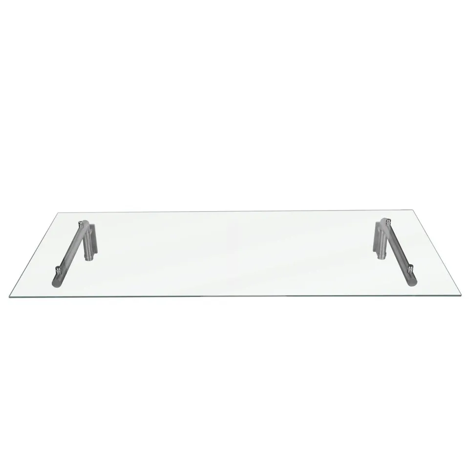 Q-Rax Deposito all'Aperto Pensilina Vetro 120x80 cm Inox 8 mm