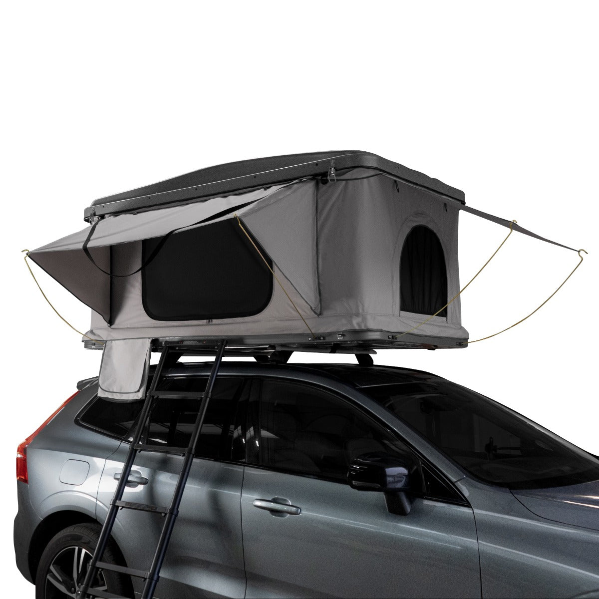 Q-Rax Mobili da Esterno Tenda da Tetto Auto Grigio Guscio Rigido