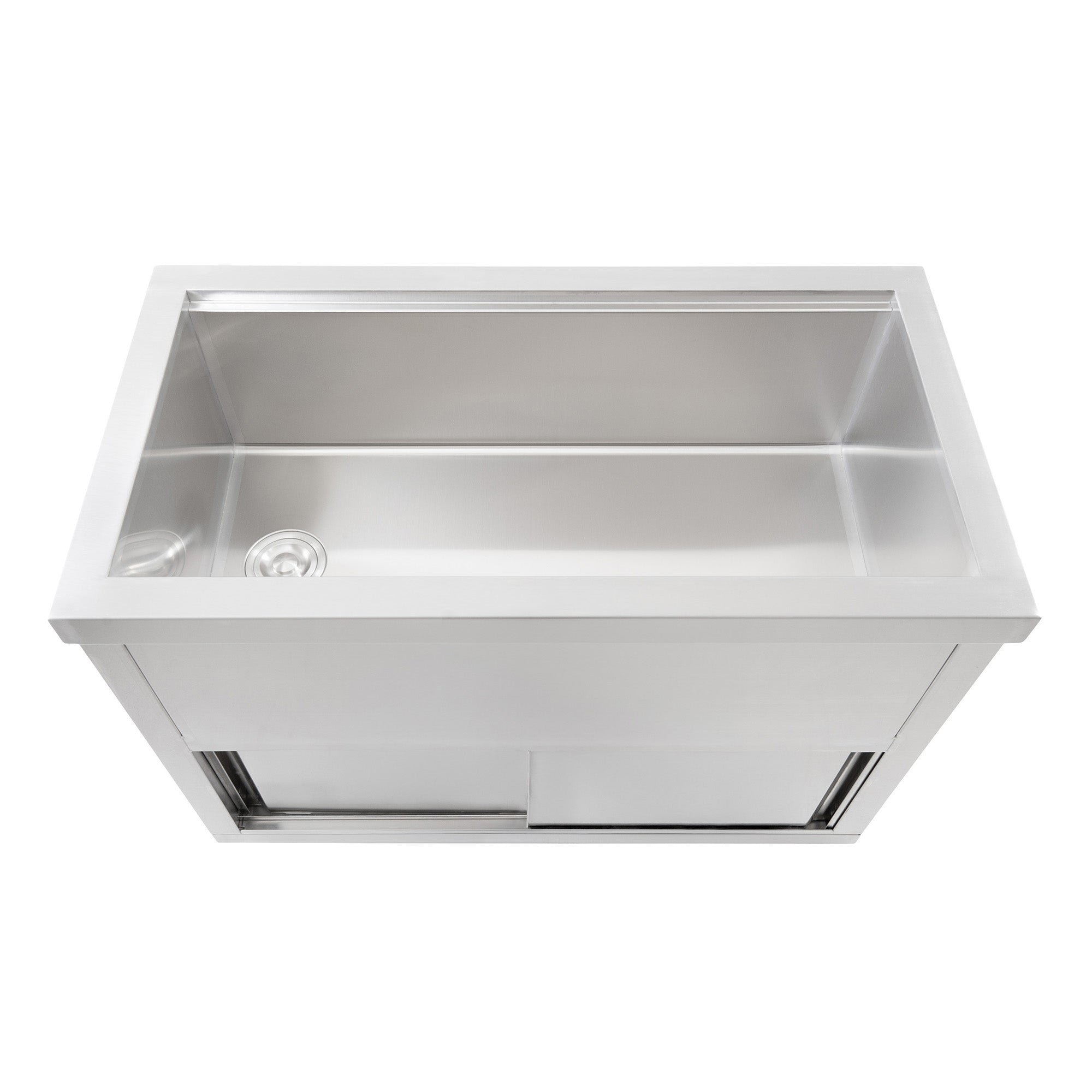 Q-Rax Carrello Portaghiaccio 100cm 109L Inox con Ruote