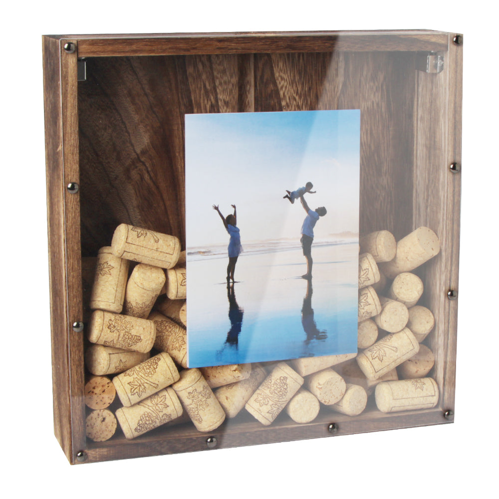 Jackcube Design Wall Décor Quadro Portatappi Vino Legno Rustico